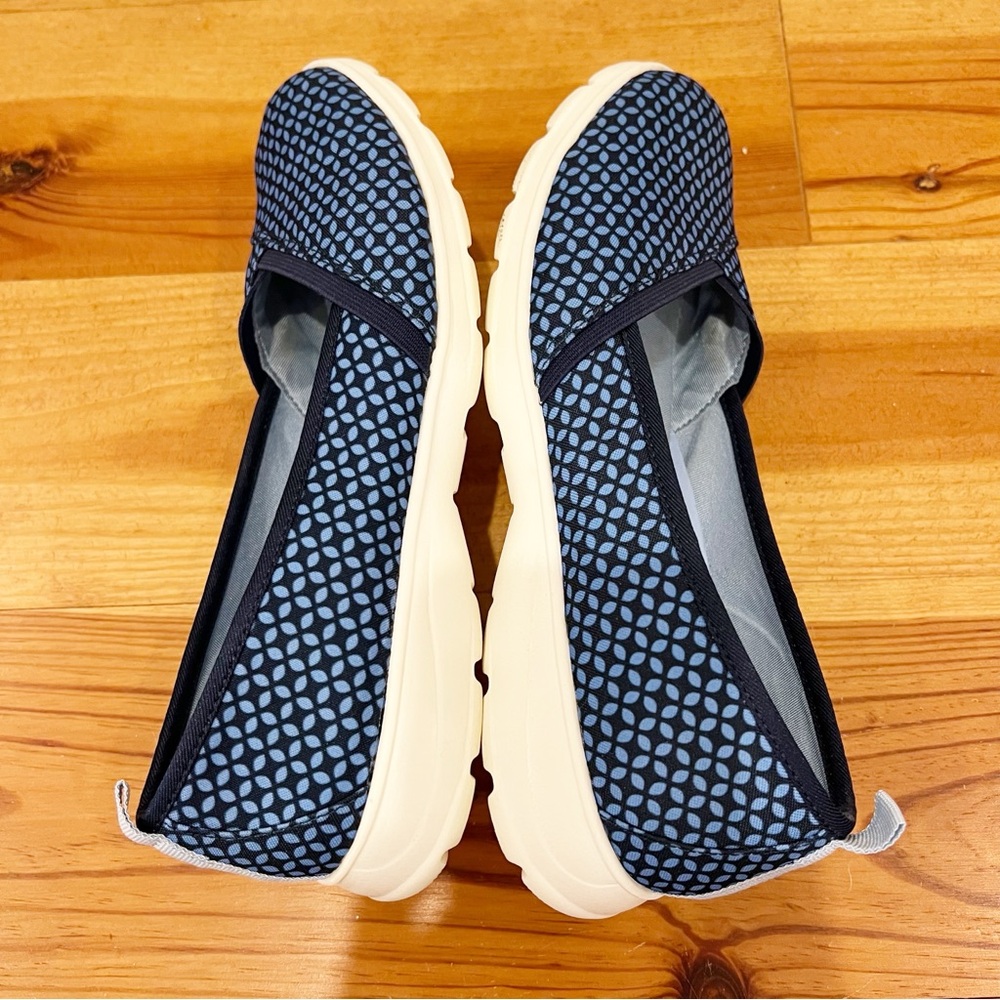 Lands End Shoes Womens 8B Blue Gatas Comfort Slip On Loafers Geometric Print - Picture 5 of 10